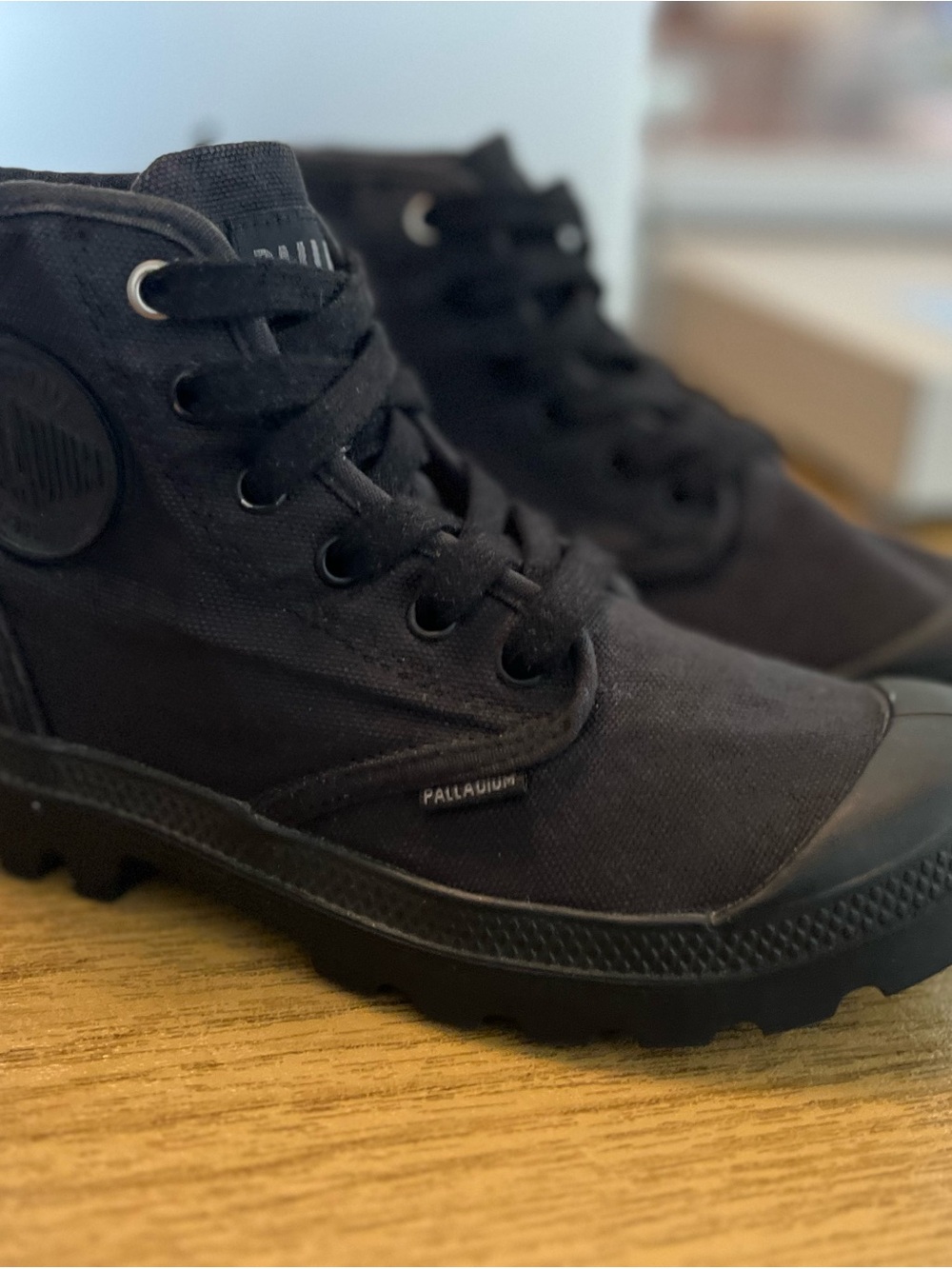 Palladium Varsity Black Canvas High-Top Boots